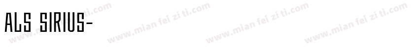 ALS Sirius字体转换
